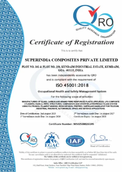 ISO 45001 Occupational Health & Safety Certificate